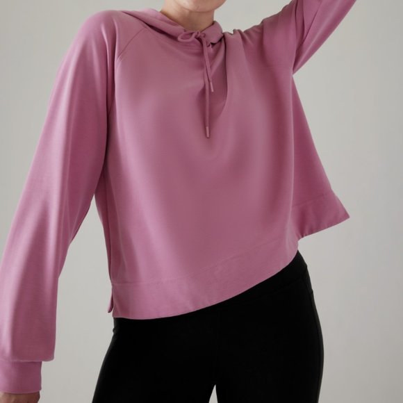 ATHLETA PINK SEASOFT HOODIE SWEATSHIRT - Picture 4 of 5